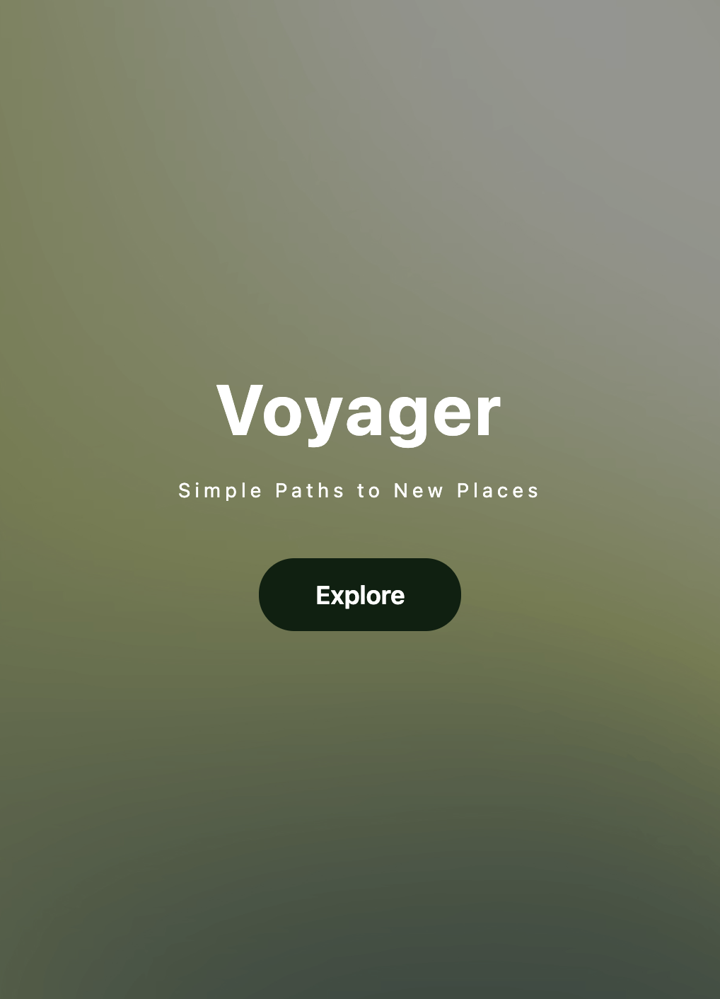 Voyager app Screen